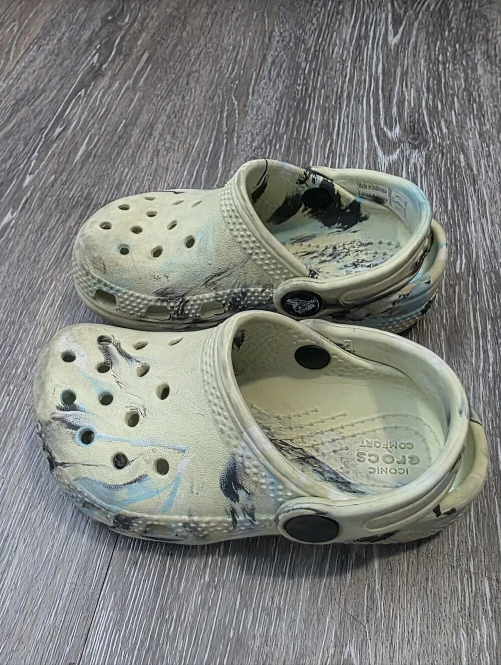 CROCS Kids Tie-Dye Light Green Clog